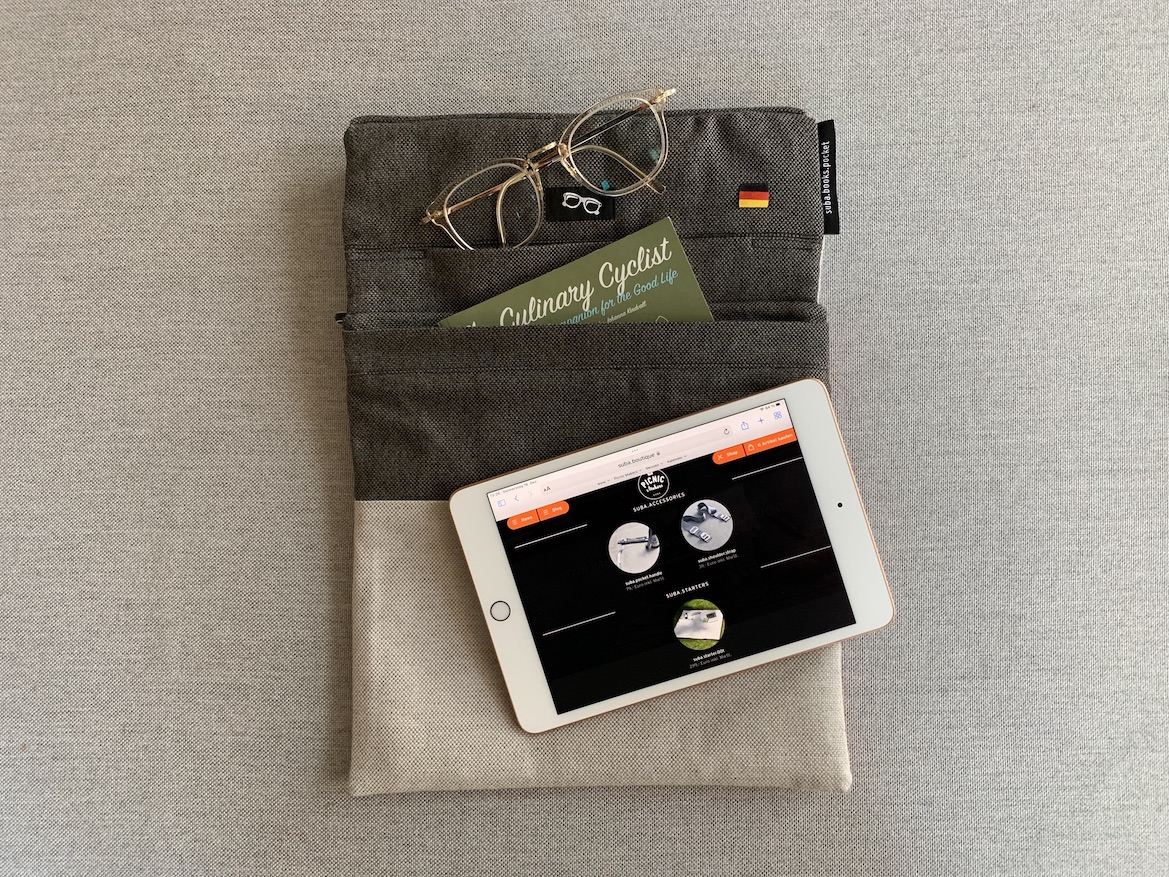 suba.books.pocket Kleine Büchertasche für Lesebrille, E-Reader, Tablets und Bücher